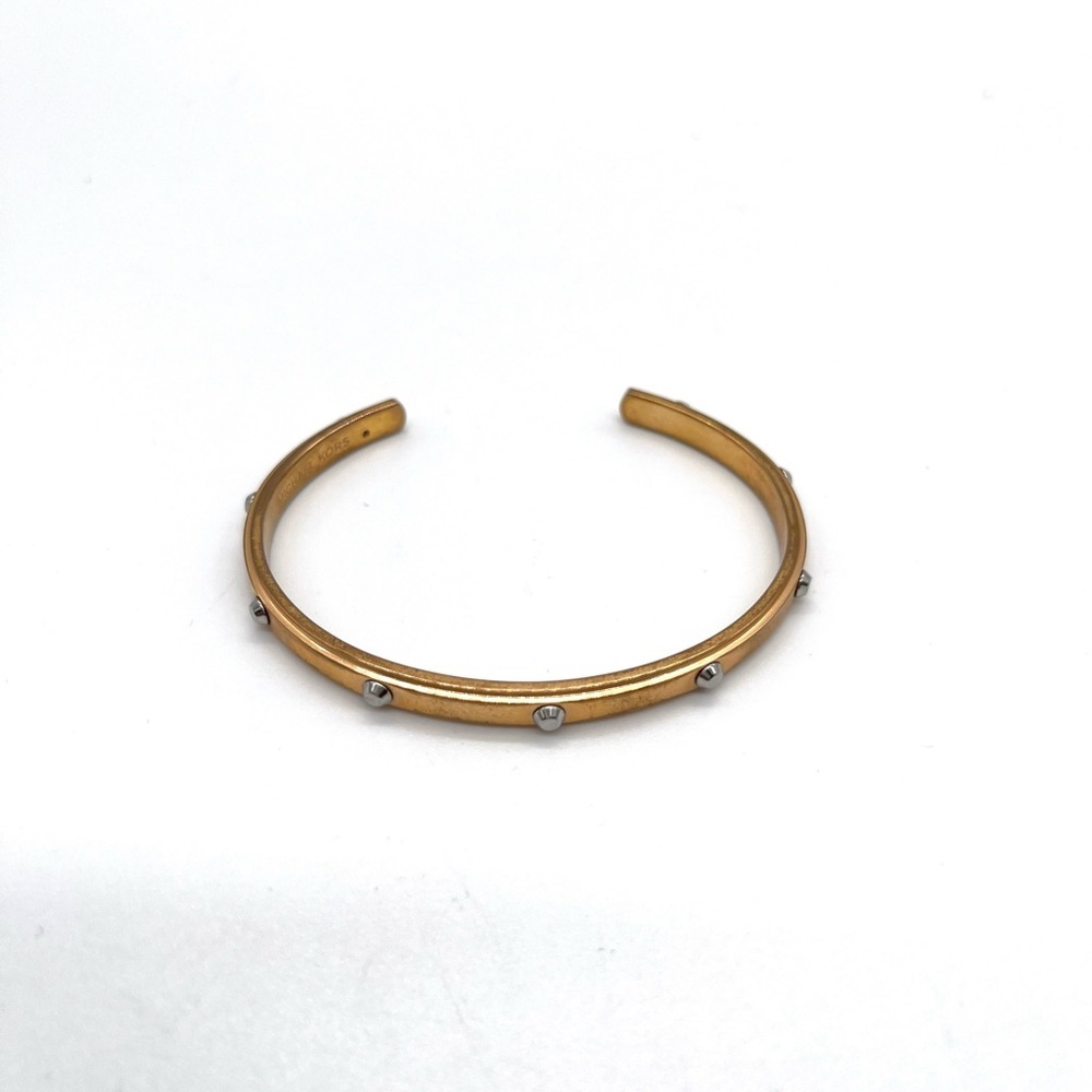 Michael Kors Elegant Gold Cuff Bracelet with Silver Accents - Picture 3 of 5